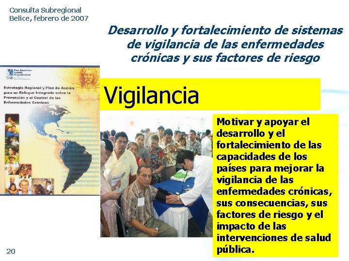 Consulta Subregional Belice, febrero de 2007 Desarrollo y fortalecimiento de sistemas de vigilancia de
