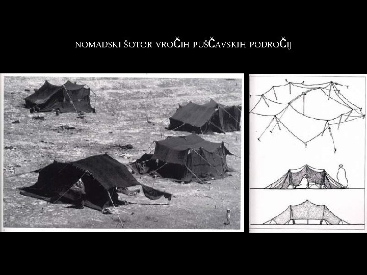 NOMADSKI ŠOTOR VROČIH PUŠČAVSKIH PODROČIJ 