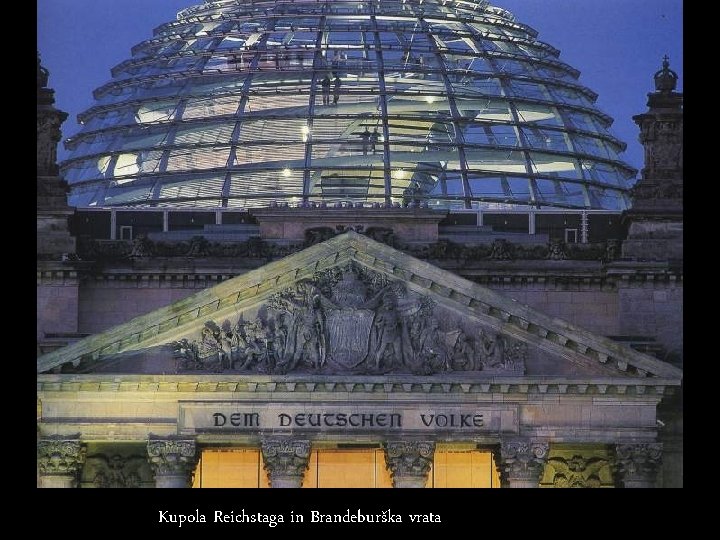 Kupola Reichstaga in Brandeburška vrata 