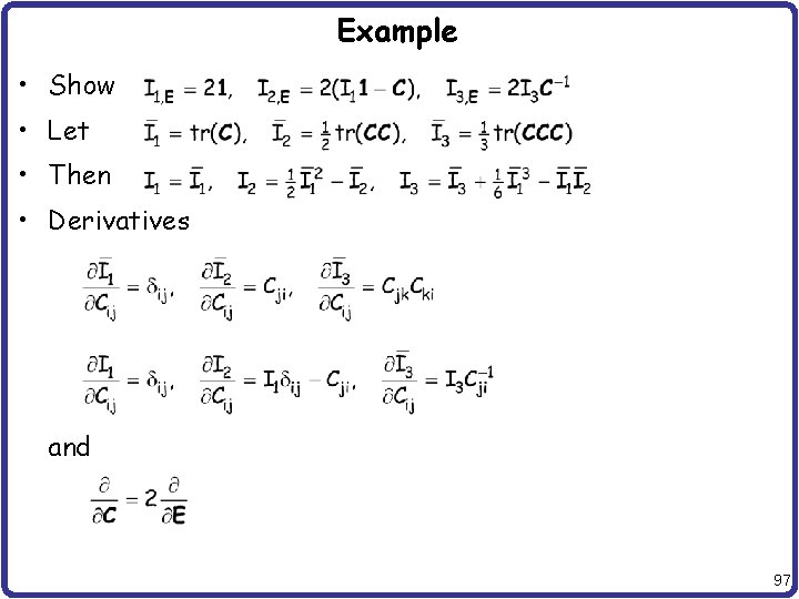 Example • Show • Let • Then • Derivatives and 97 