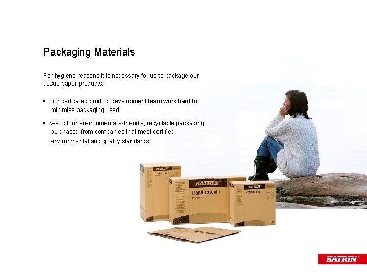 Packaging Materials For hygiene reasons it is necessary for us to package our tissue