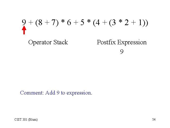 9 + (8 + 7) * 6 + 5 * (4 + (3 *