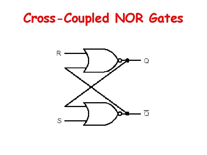 Cross-Coupled NOR Gates 