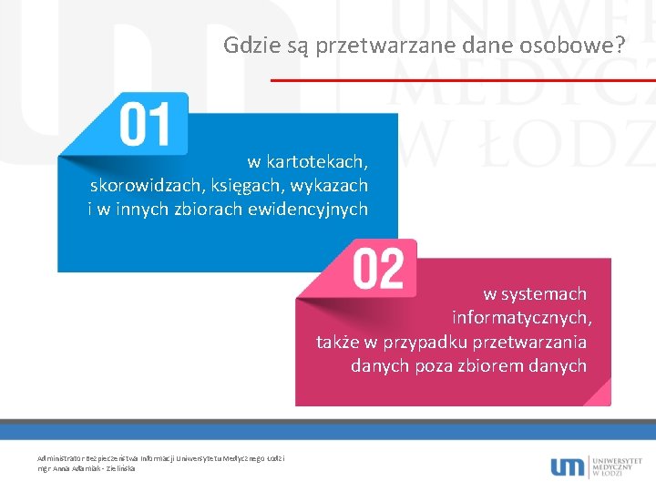 Gdzie są przetwarzane dane osobowe? w kartotekach, skorowidzach, księgach, wykazach i w innych zbiorach
