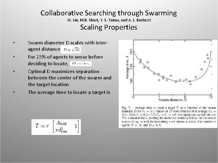 Collaborative Searching through Swarming W. Liu, M. B. Short, Y. E. Taima, and A.