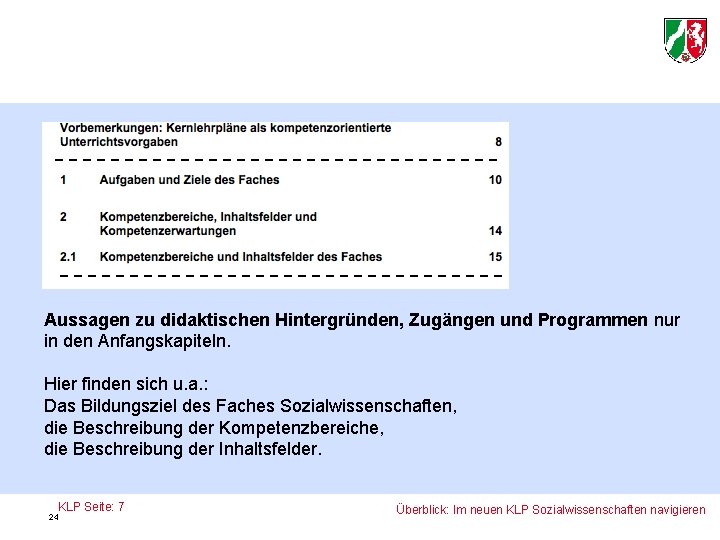 Aussagen zu didaktischen Hintergründen, Zugängen und Programmen nur in den Anfangskapiteln. Hier finden sich