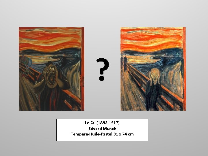 ? Le Cri (1893 -1917) Edvard Munch Tempera-Huile-Pastel 91 x 74 cm 