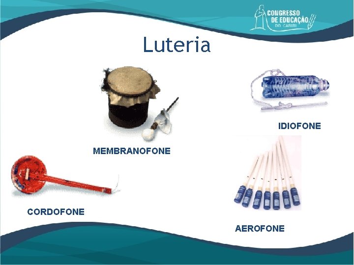 Luteria IDIOFONE MEMBRANOFONE CORDOFONE AEROFONE 