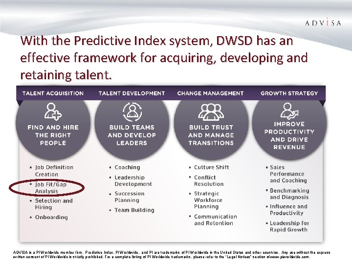 With the Predictive Index system, DWSD has an effective framework for acquiring, developing and