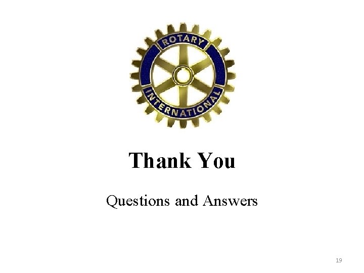Thank You Questions and Answers 19 
