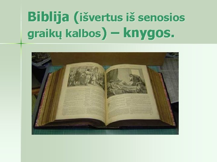 Biblija (išvertus iš senosios graikų kalbos) – knygos. 