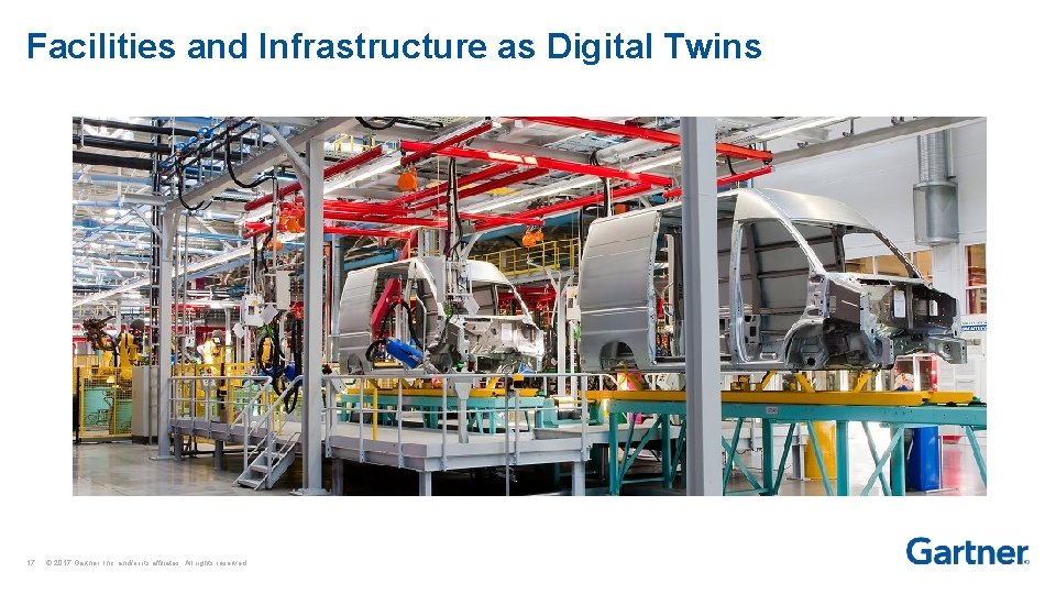 Facilities and Infrastructure as Digital Twins 17 © 2017 Gartner, Inc. and/or its affiliates.