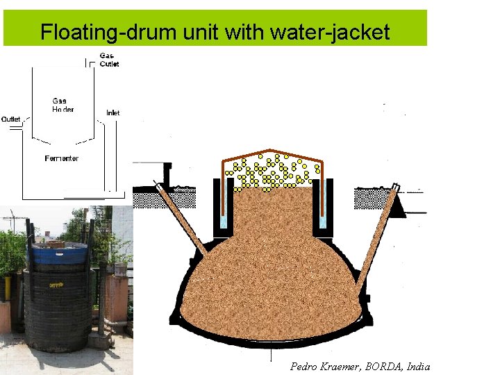 Floating-drum unit with water-jacket Pedro Kraemer, BORDA, India 