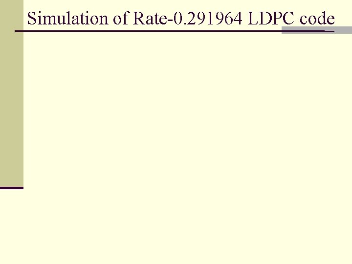 Simulation of Rate-0. 291964 LDPC code 