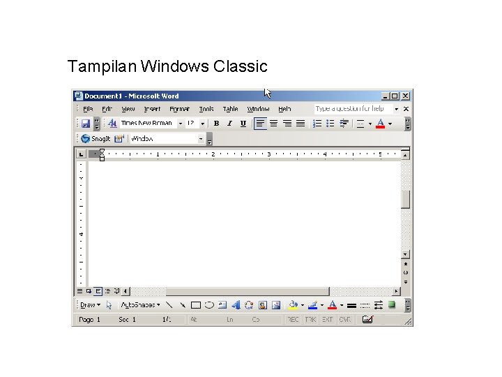 Tampilan Windows Classic 