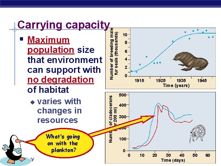 u varies with changes in resources What’s going on with the plankton? AP Biology