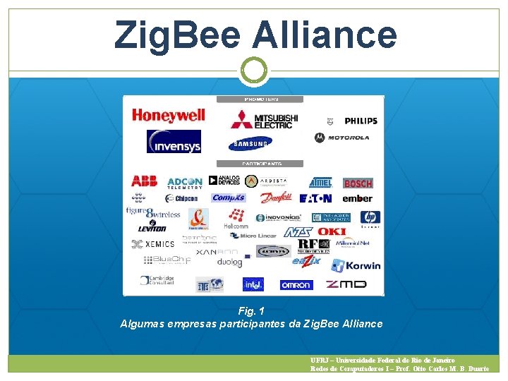 Zig. Bee Alliance Fig. 1 Algumas empresas participantes da Zig. Bee Alliance UFRJ –