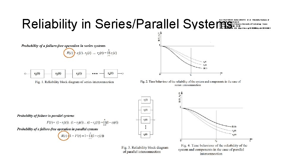 Reliability in Series/Parallel Systems Eva FALTINOVA. Martin MANTIC, et. al. . Reliability Analysis of