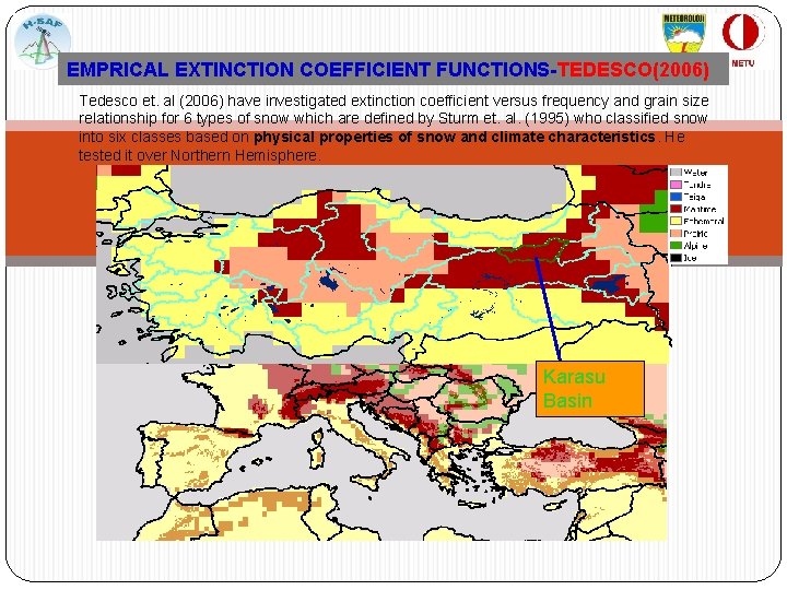 EMPRICAL EXTINCTION COEFFICIENT FUNCTIONS-TEDESCO(2006) Tedesco et. al (2006) have investigated extinction coefficient versus frequency