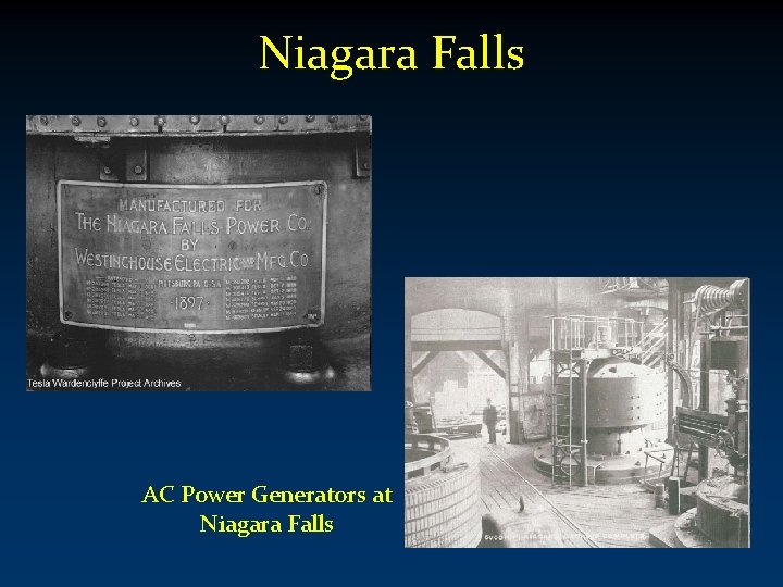Niagara Falls AC Power Generators at Niagara Falls 