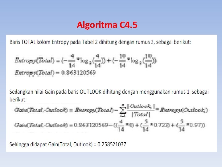 Algoritma C 4. 5 