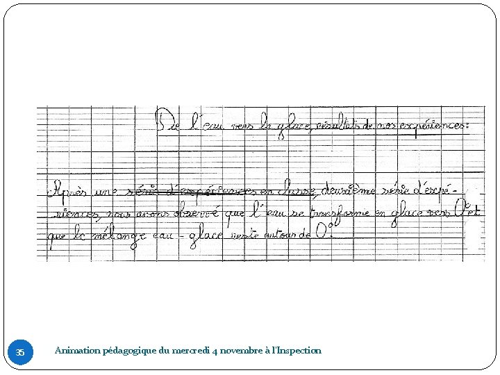 35 Animation pédagogique du mercredi 4 novembre à l'Inspection 