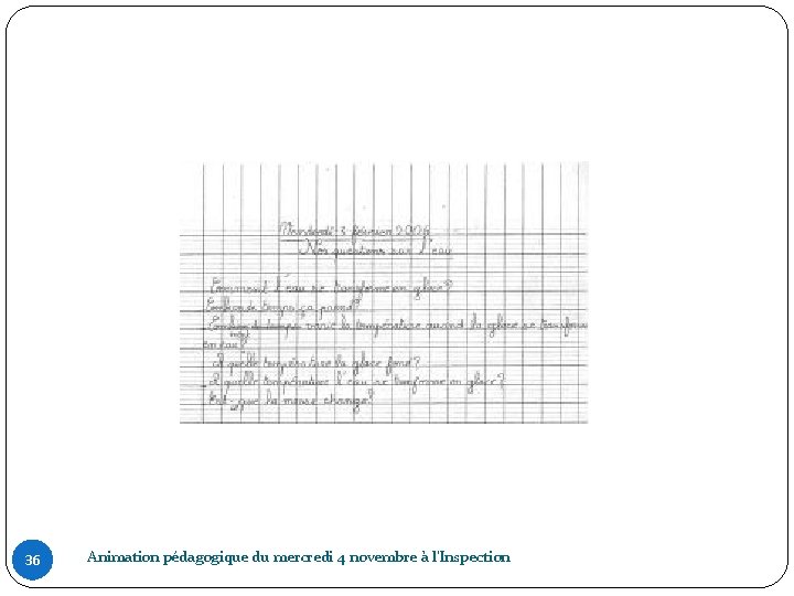 36 Animation pédagogique du mercredi 4 novembre à l'Inspection 