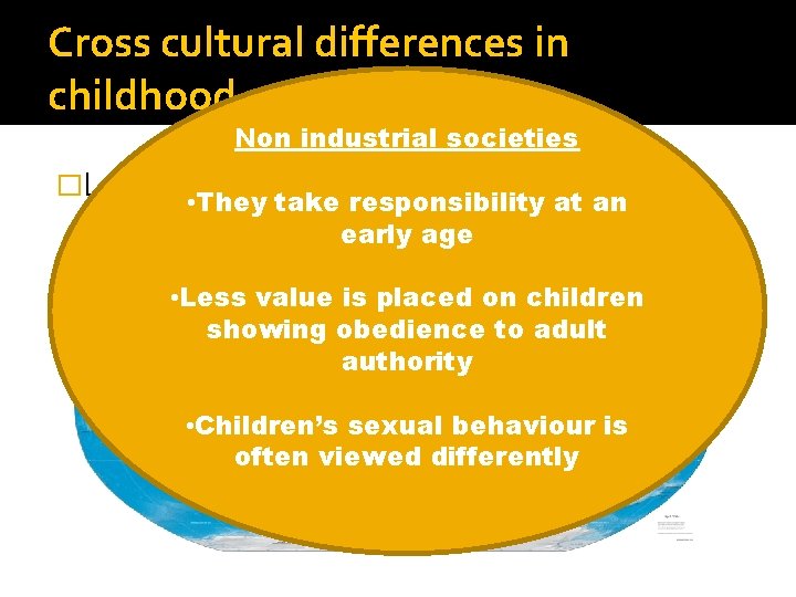 Cross cultural differences in childhood Non industrial societies �Laws and regulations? UK Vs Europe