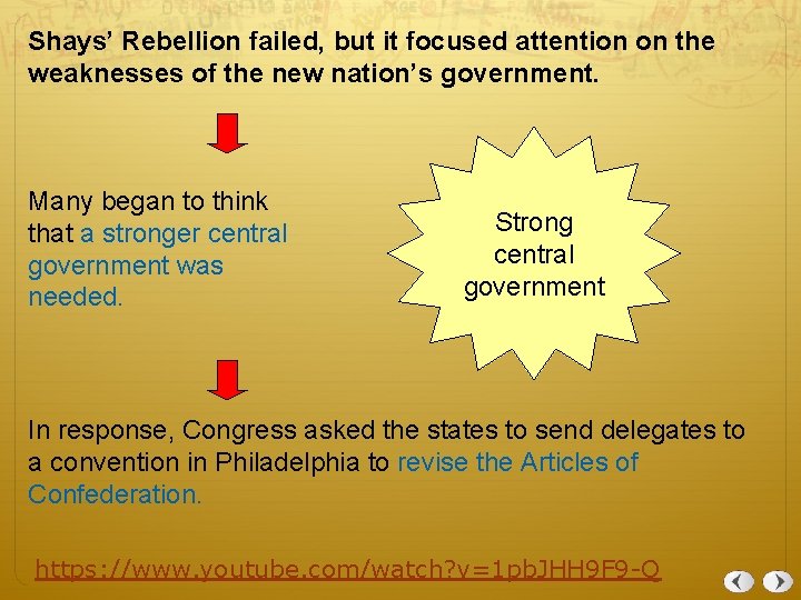 Shays’ Rebellion failed, but it focused attention on the weaknesses of the new nation’s
