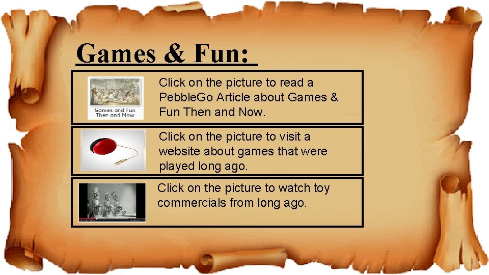 Games & Fun: Click on the picture to read a Pebble. Go Article about