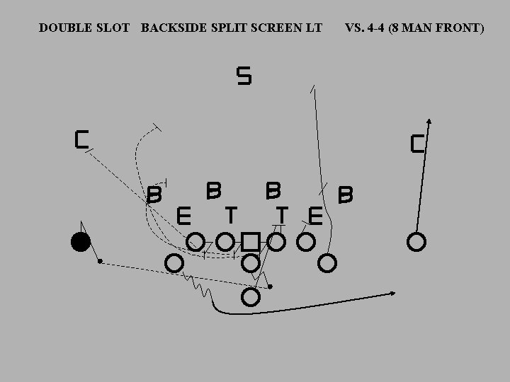 DOUBLE SLOT BACKSIDE SPLIT SCREEN LT VS. 4 -4 (8 MAN FRONT) 