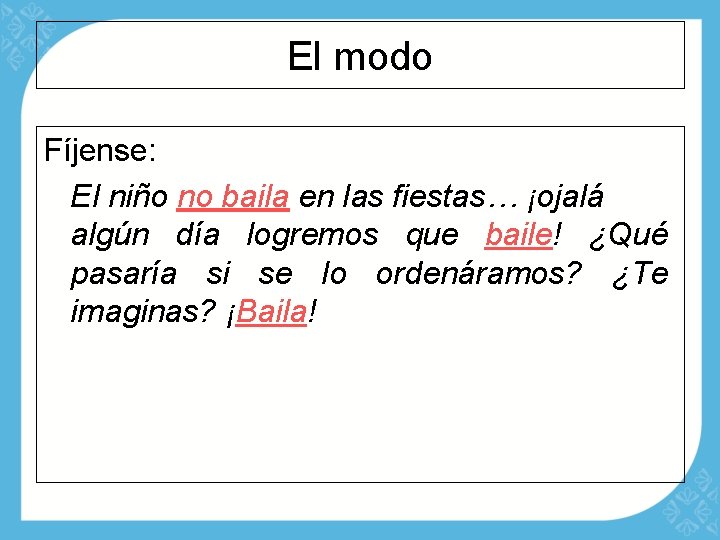 El modo Fíjense: El niño no baila en las fiestas… ¡ojalá algún día logremos