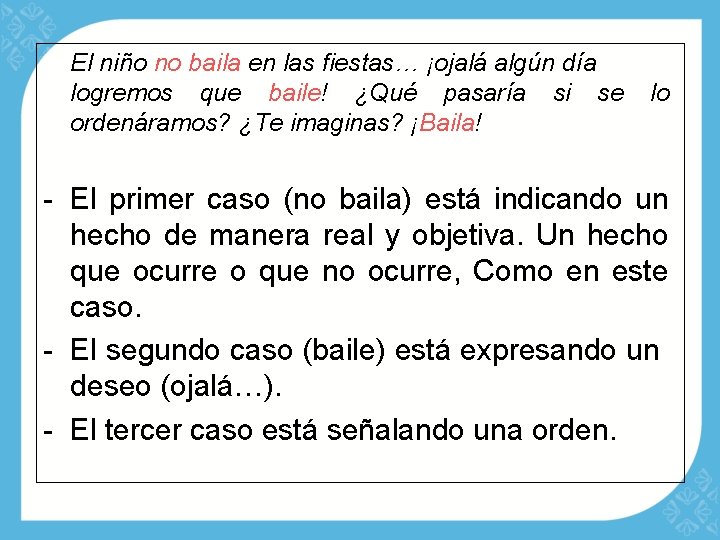 El niño no baila en las fiestas… ¡ojalá algún día logremos que baile! ¿Qué