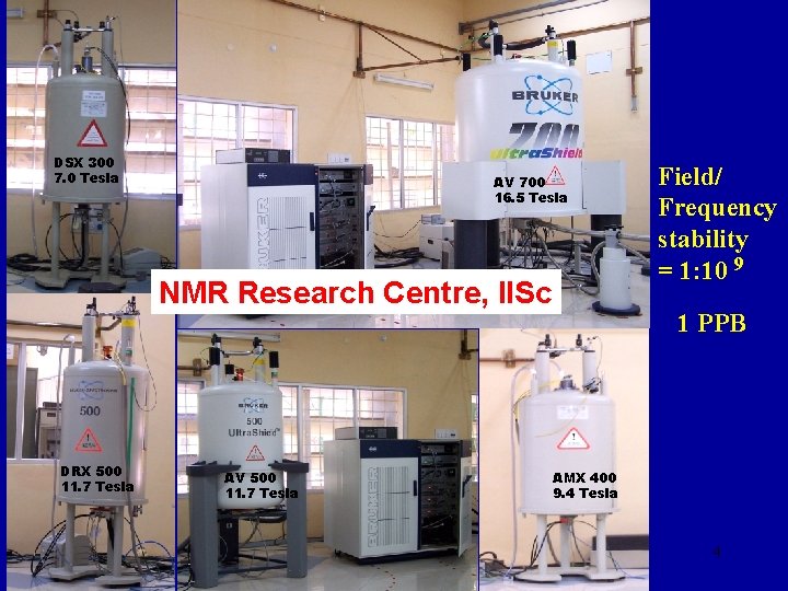 DSX 300 7. 0 Tesla AV 700 16. 5 Tesla NMR Research Centre, IISc