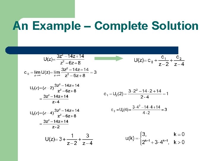 An Example – Complete Solution 