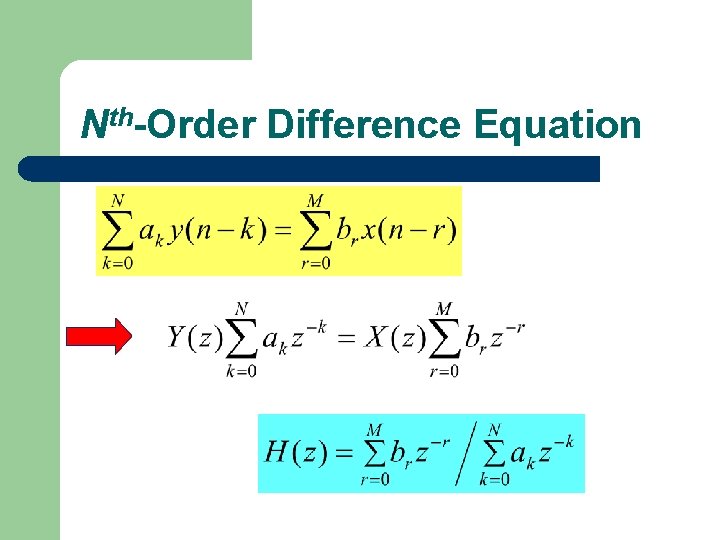 Nth-Order Difference Equation 