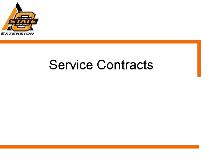 Service Contracts 