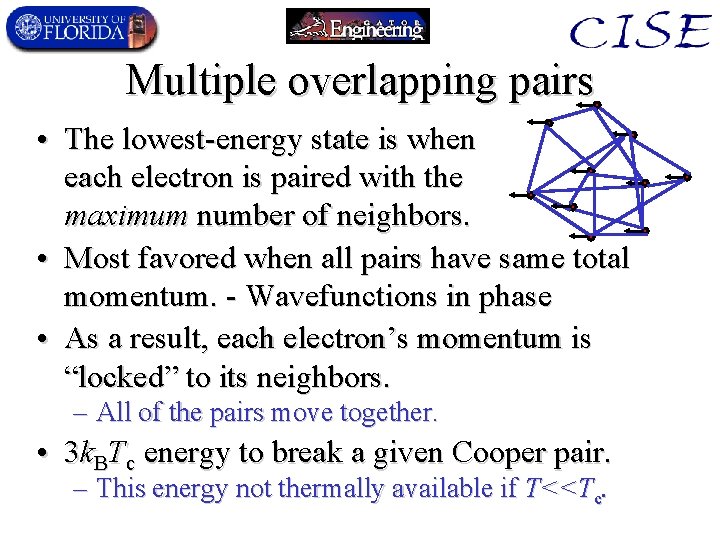 Multiple overlapping pairs • The lowest-energy state is when each electron is paired with