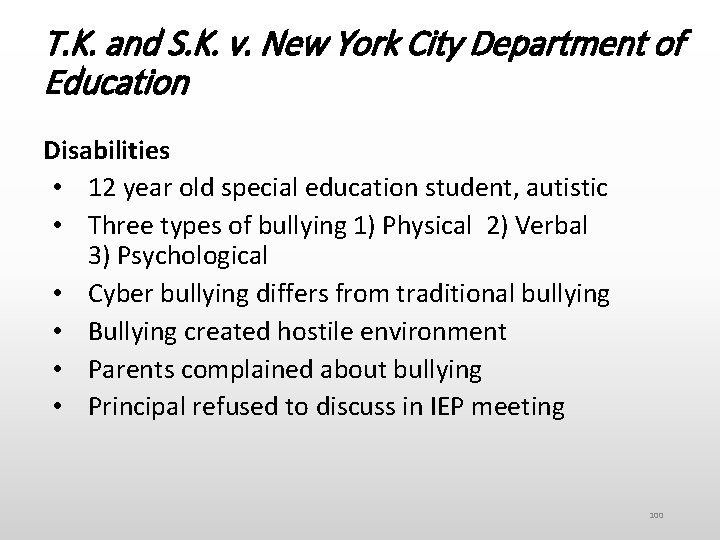 T. K. and S. K. v. New York City Department of Education Disabilities •