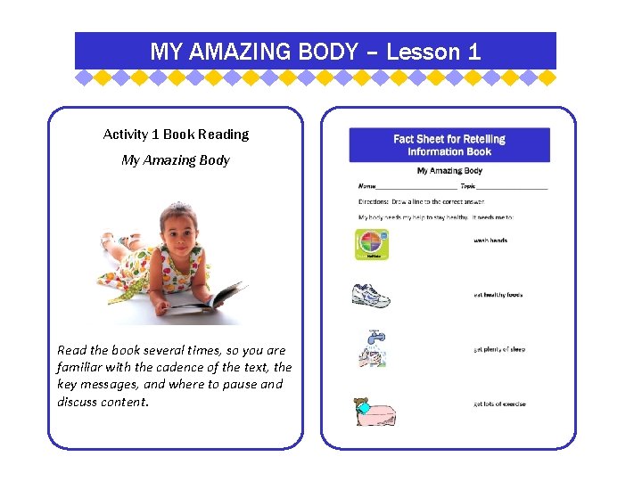 MY AMAZING BODY – Lesson 1 Activity 1 Book Reading My Amazing Body Read