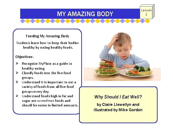 MY AMAZING BODY Lesson 2 Feeding My Amazing Body Students learn how to keep