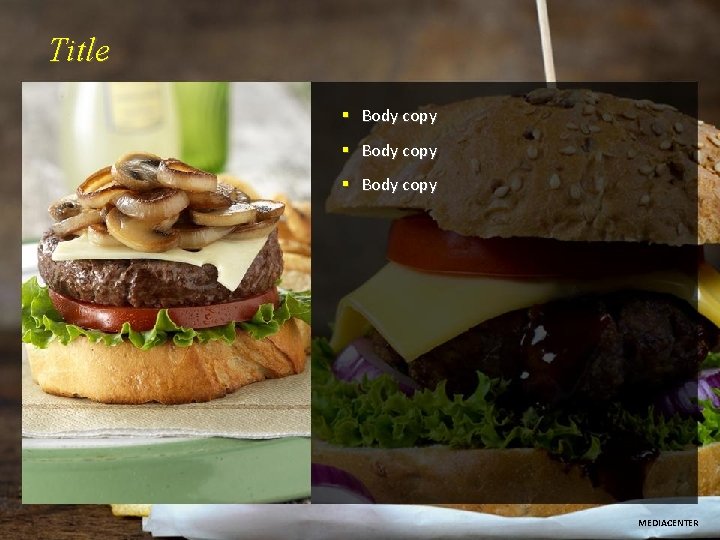 Title § Body copy MEDIACENTER Title § Body copy MEDIACENTER