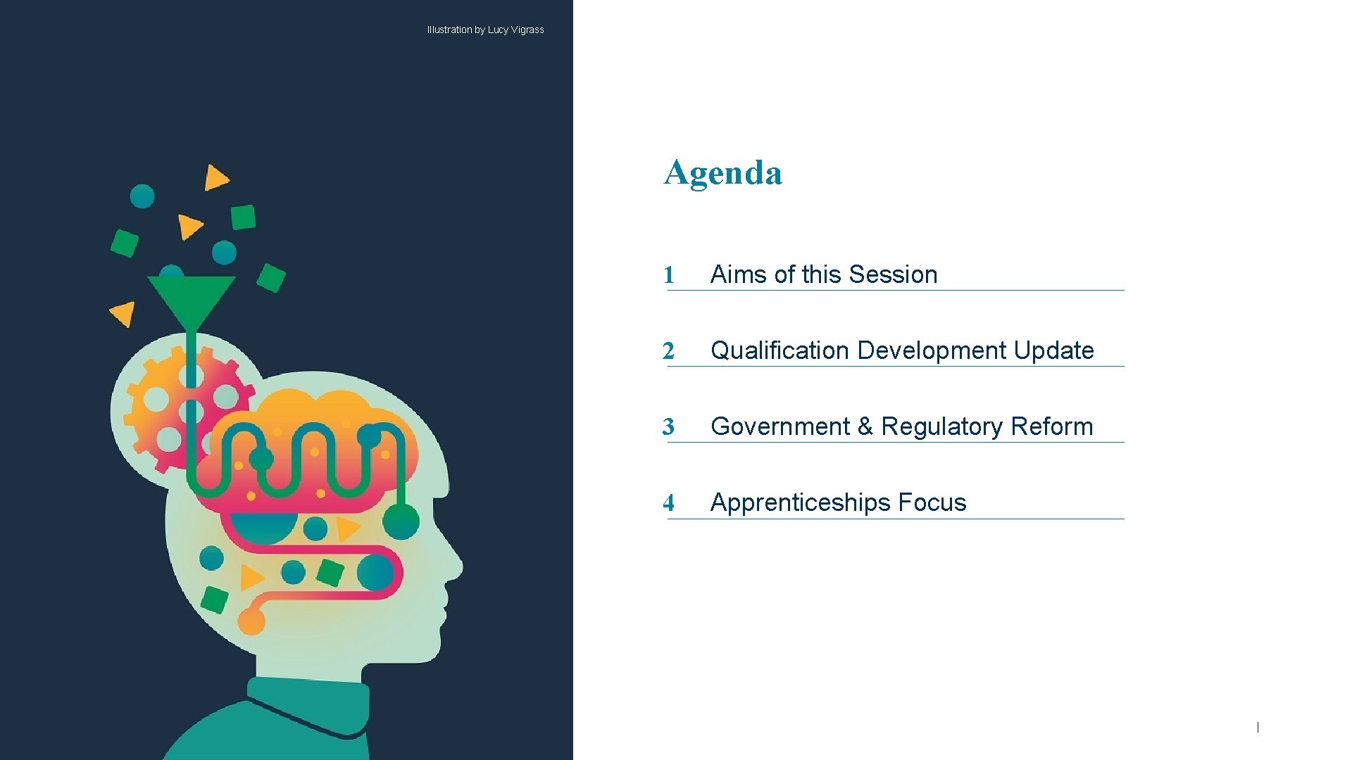 Illustration by Lucy Vigrass Agenda 1 Aims of this Session 2 Qualification Development Update