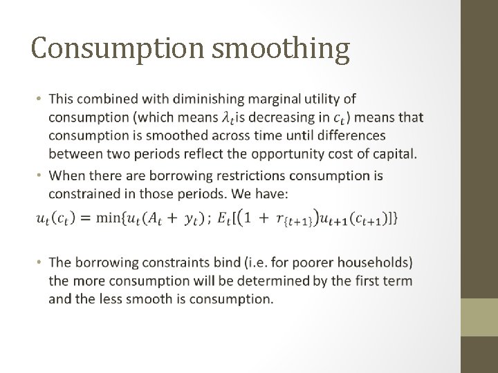 Consumption smoothing • 