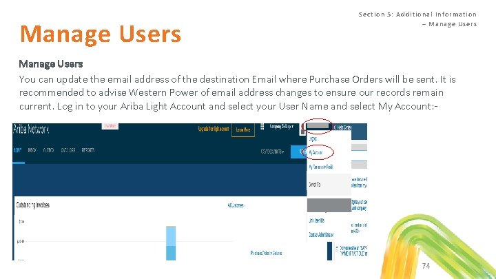 Manage Users Se ction 5 : Additiona l Info rmation – Mana ge Users