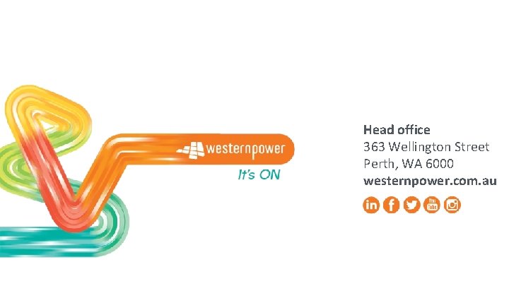Head office 363 Wellington Street Perth, WA 6000 westernpower. com. au 