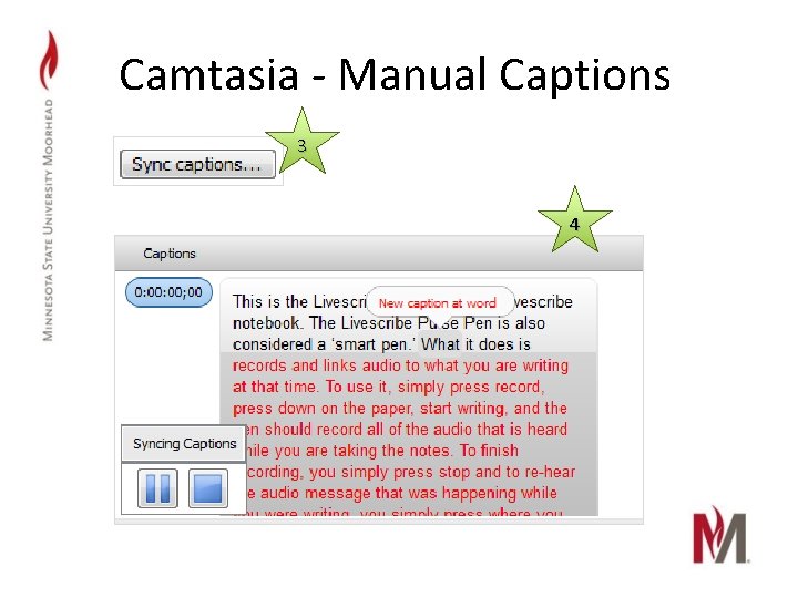 Camtasia - Manual Captions 2 3 4 