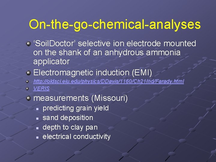 On-the-go-chemical-analyses ‘Soil. Doctor’ selective ion electrode mounted on the shank of an anhydrous ammonia