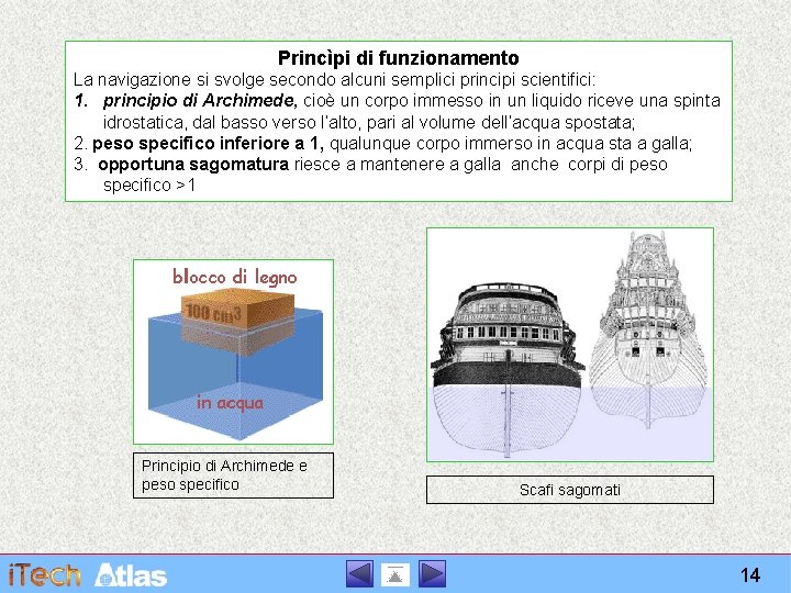 Princìpi di funzionamento La navigazione si svolge secondo alcuni semplici principi scientifici: 1. principio