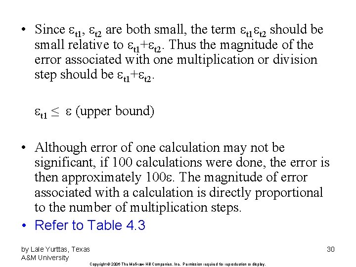 • Since et 1, et 2 are both small, the term et 1 • Since et 1, et 2 are both small, the term et 1